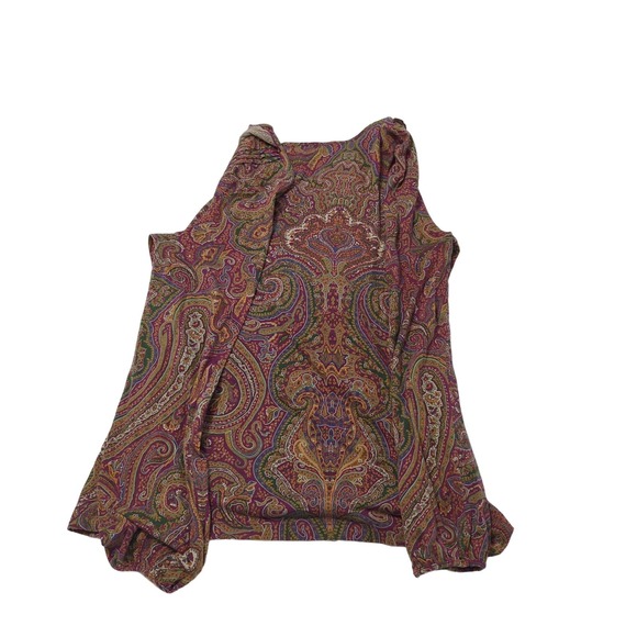 EUC Ralph Lauren Multicolor Cotton Blouse Women L - Picture 2 of 3